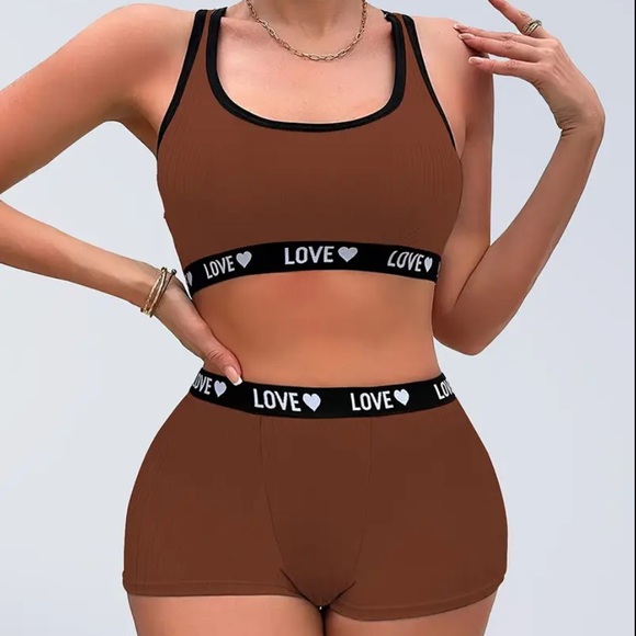 Callie Lives Sweet Love: Athleisure Loungewear High-Waist BoyShort Sets S M L XL - Picture 5 of 16